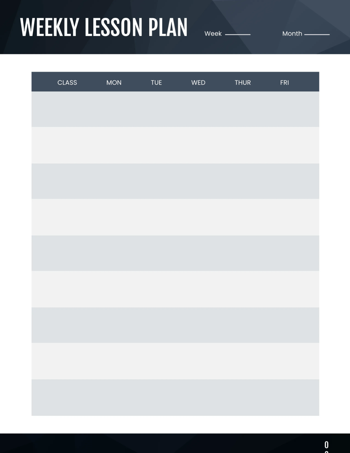 Free Teacher Weekly Planner Template to Edit Online