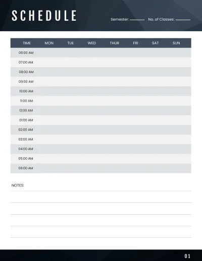 Free Teacher Weekly Planner Template to Edit Online