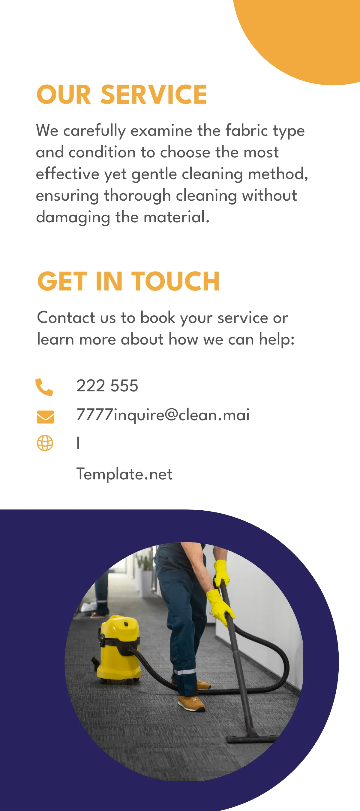 Free Carpet and Upholstery Cleaning Rack Card Template to Edit Online