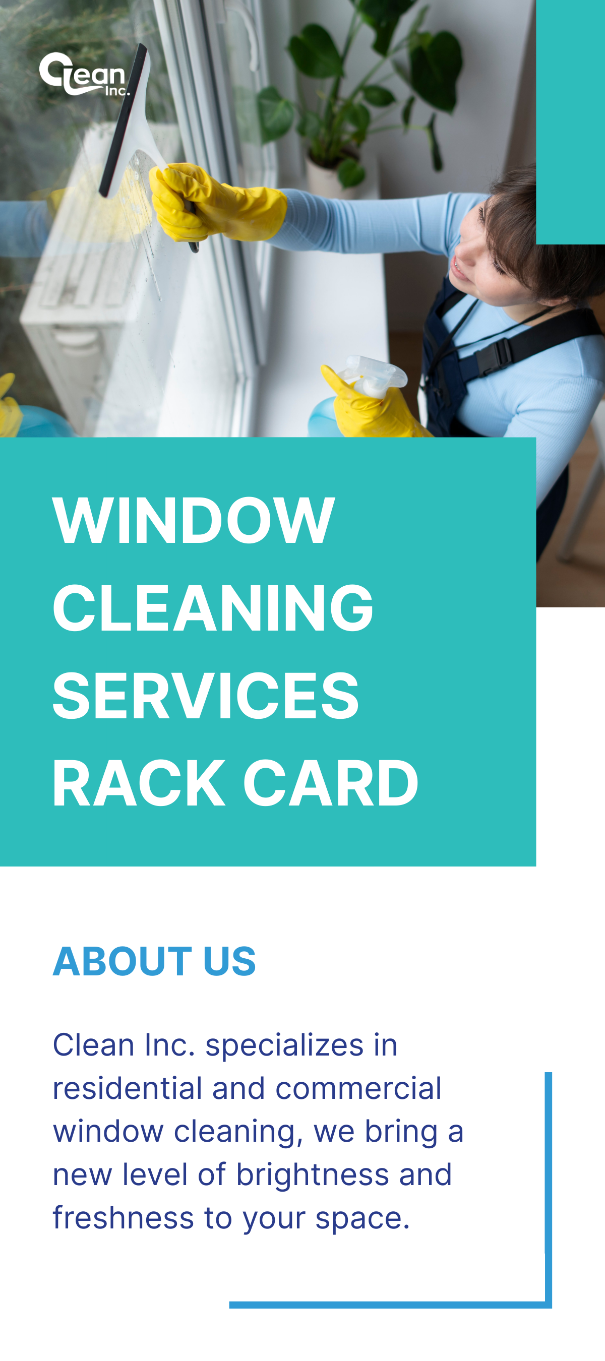 Window Cleaning Services Rack Card