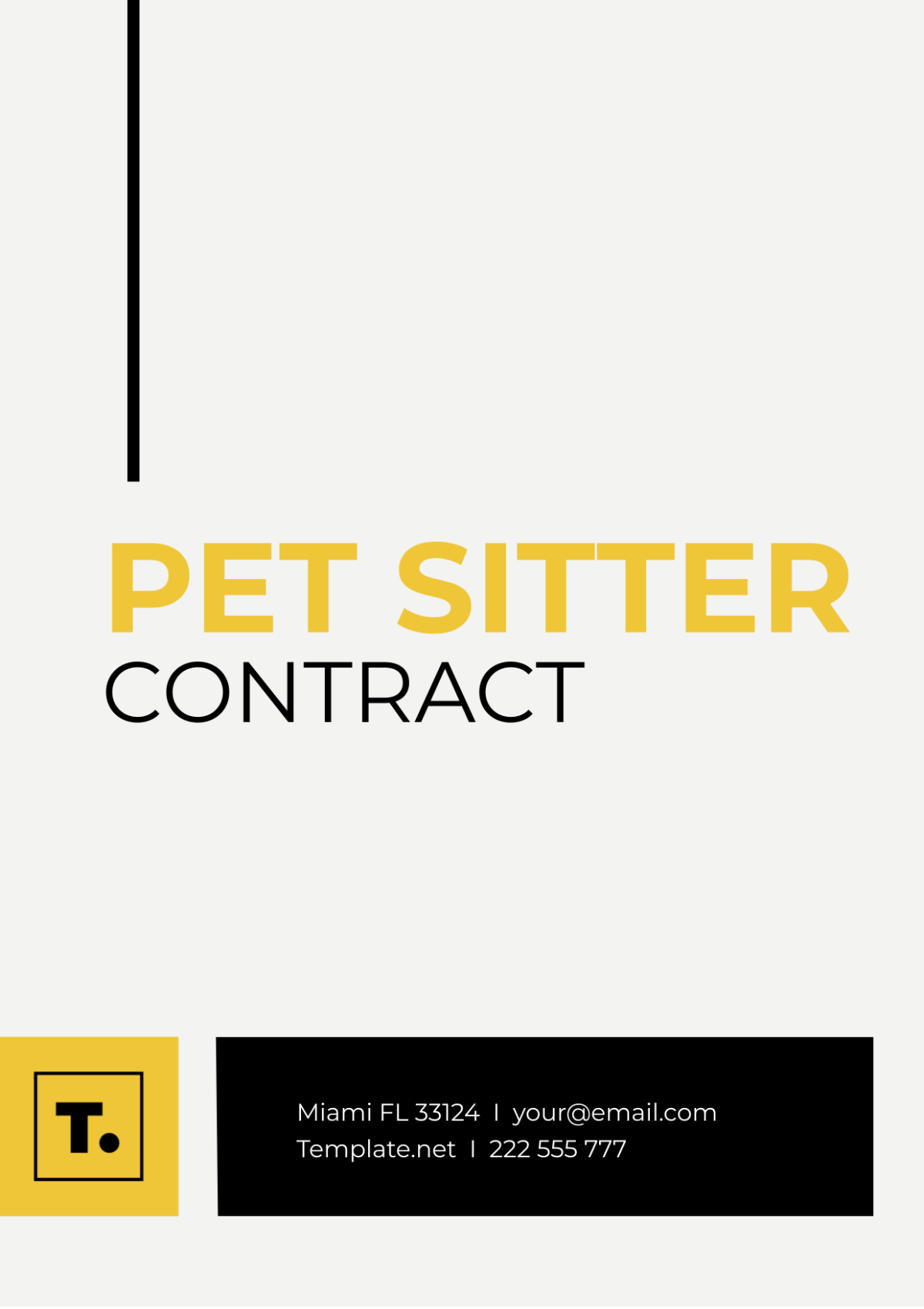 Pet Sitter Contract Template - Edit Online & Download