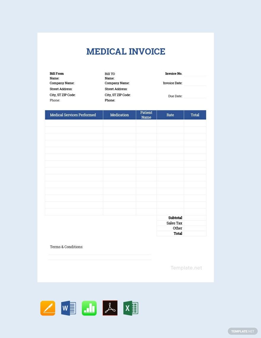 Free Medical Invoice Template Of Free Medical Invoice - vrogue.co