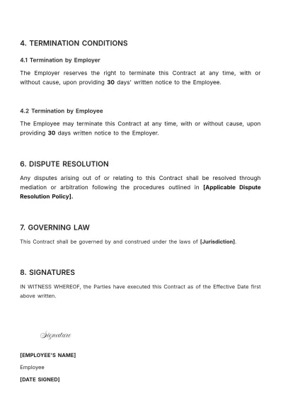 Free Hourly Contract Template to Edit Online