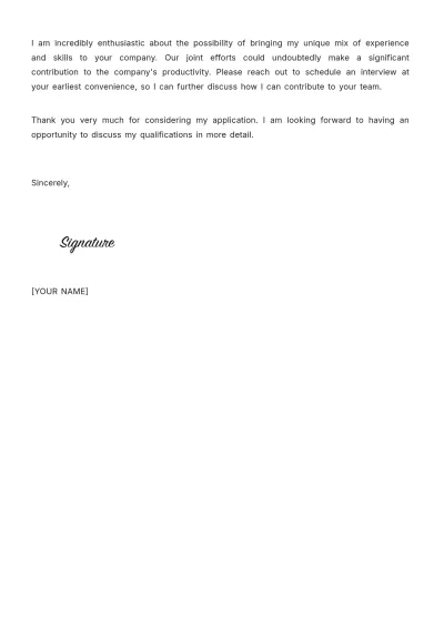 Free Cleaning Services Equipment Operator Cover Letter Template to Edit Online