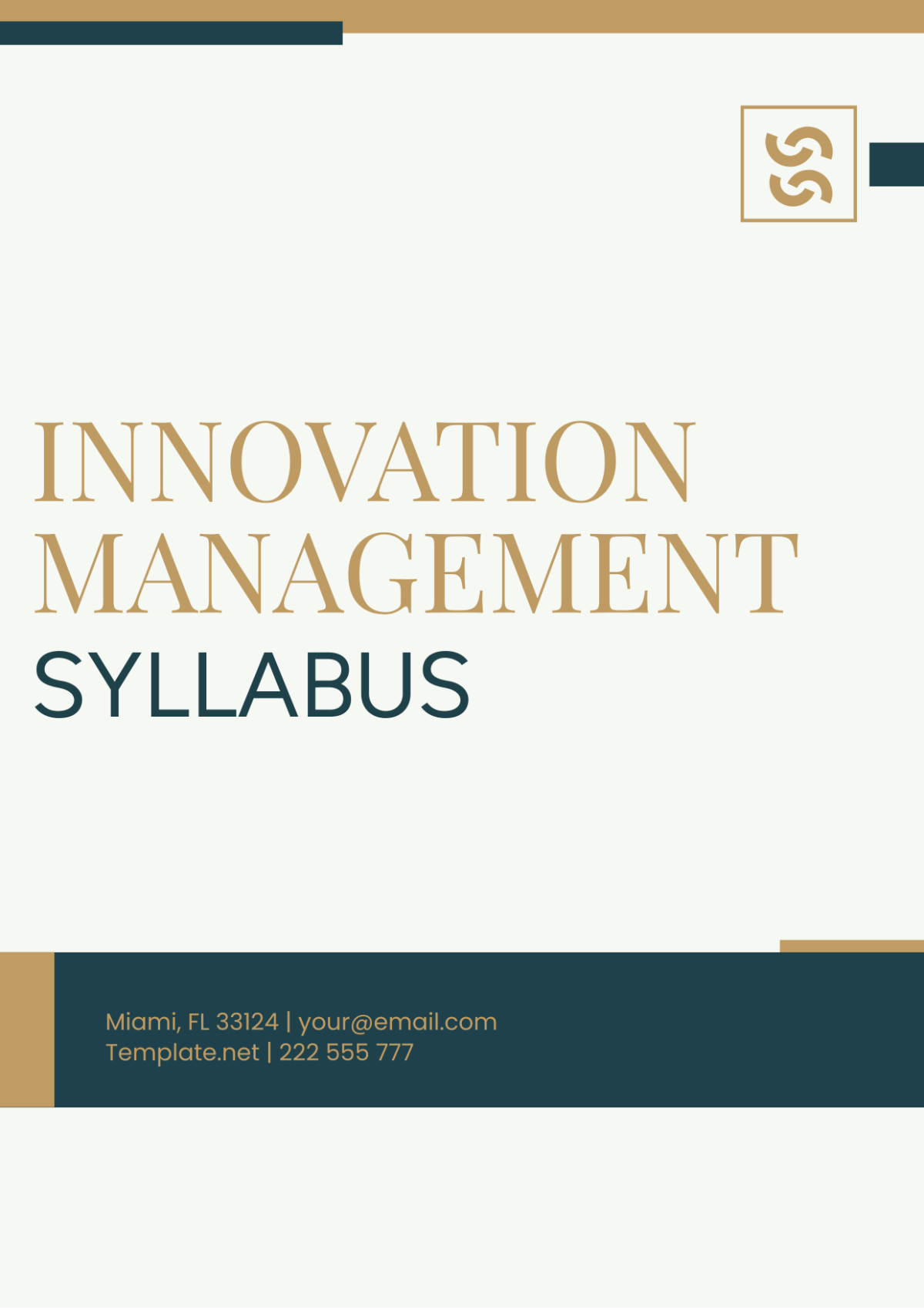Innovation Management Syllabus Template