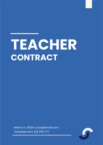 Free Teacher Contract Template to Edit Online