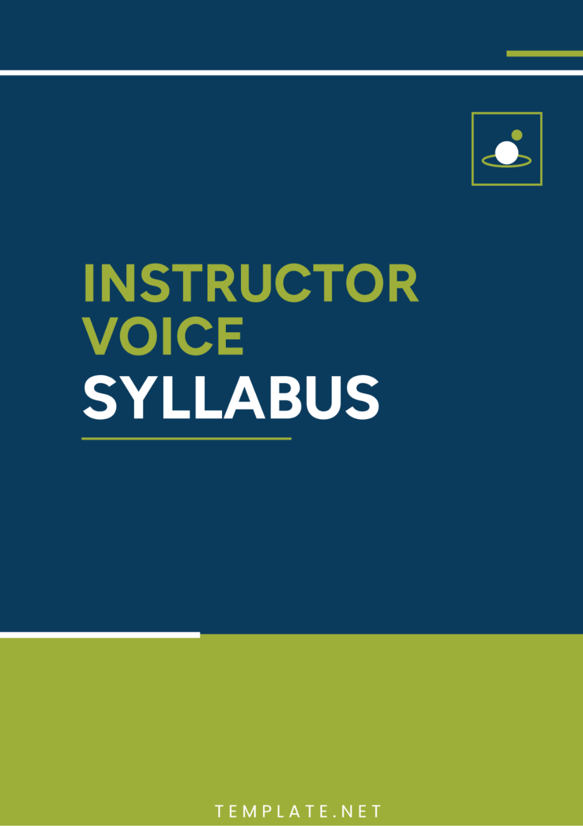 Free Instructor Class Voice Syllabus Template