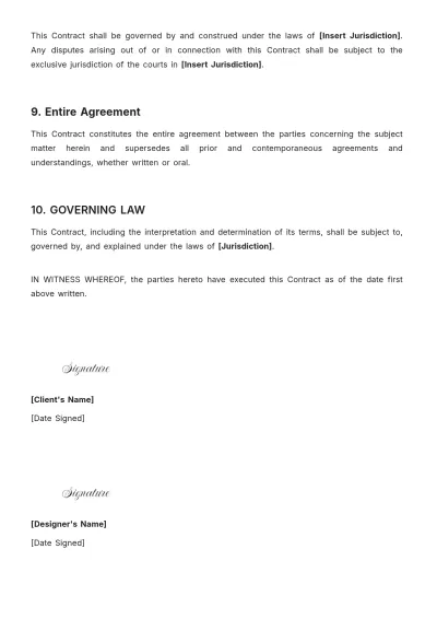 Free Freelance Designer Contract Template to Edit Online
