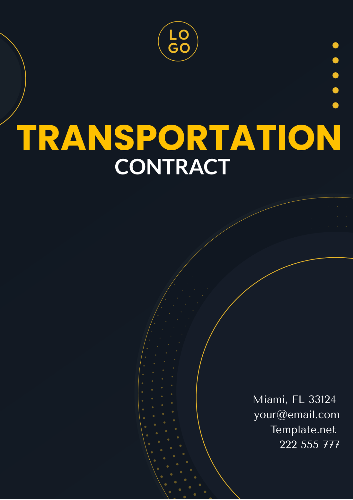 Transportation Contract Template - Edit Online & Download