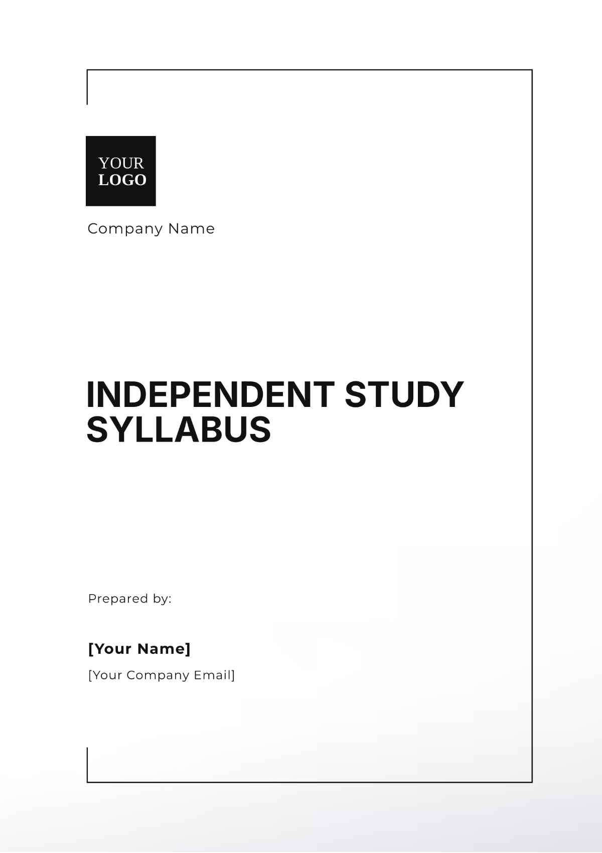 Independent Study Syllabus Template - Edit Online & Download