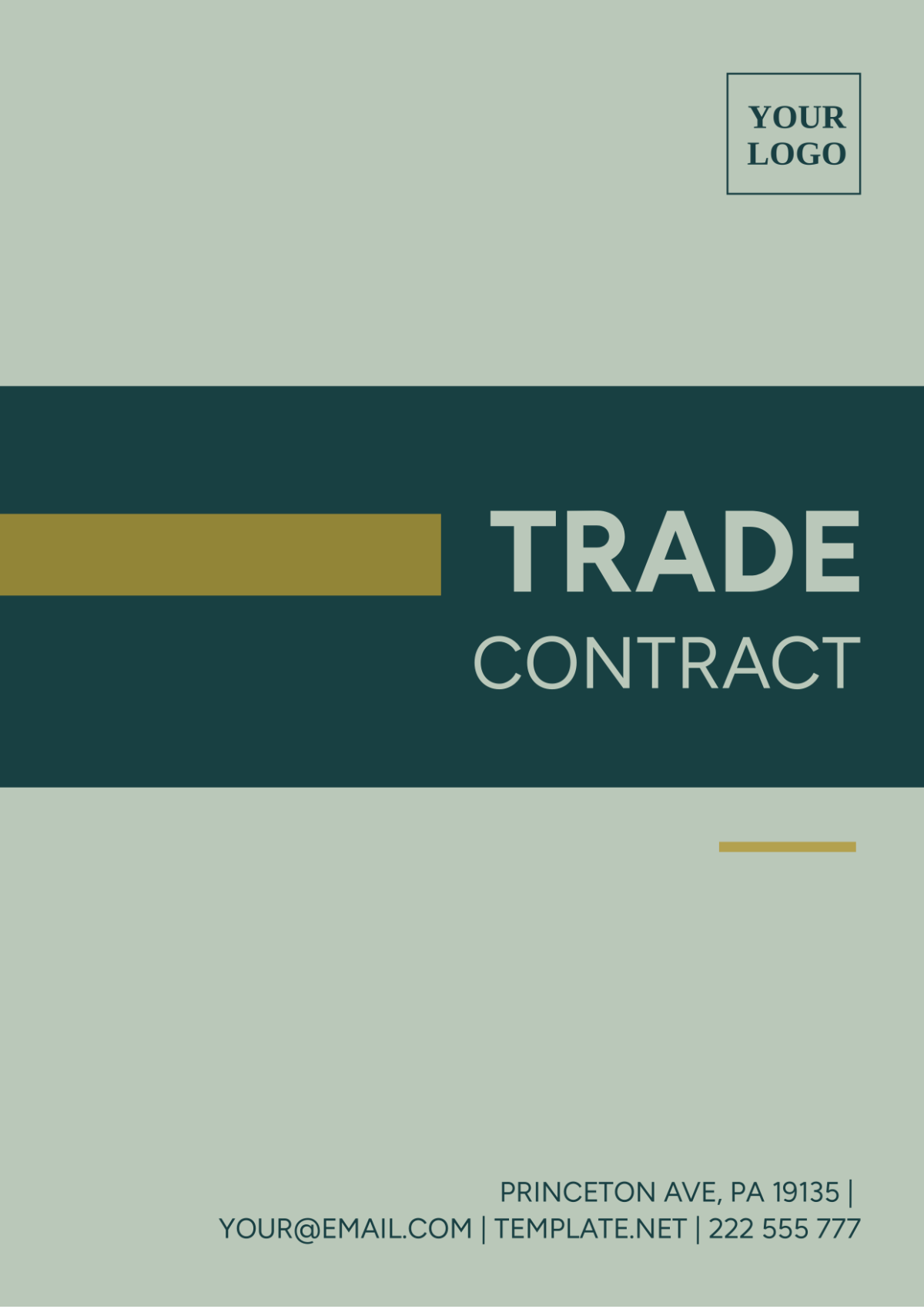 Trade Contract Template - Edit Online & Download