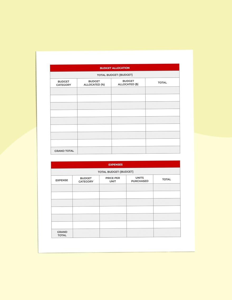 Christmas Party Planner Template