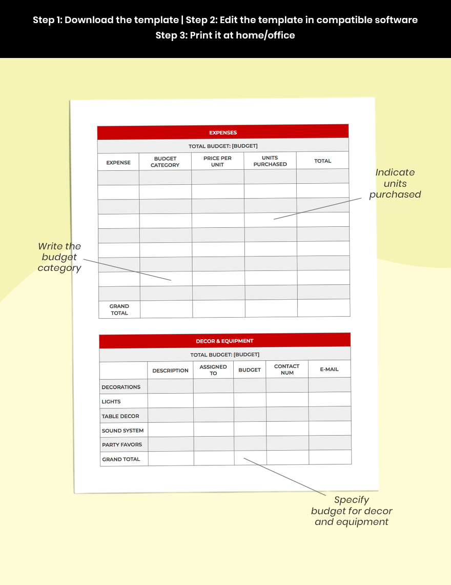 Christmas Party Planner Template