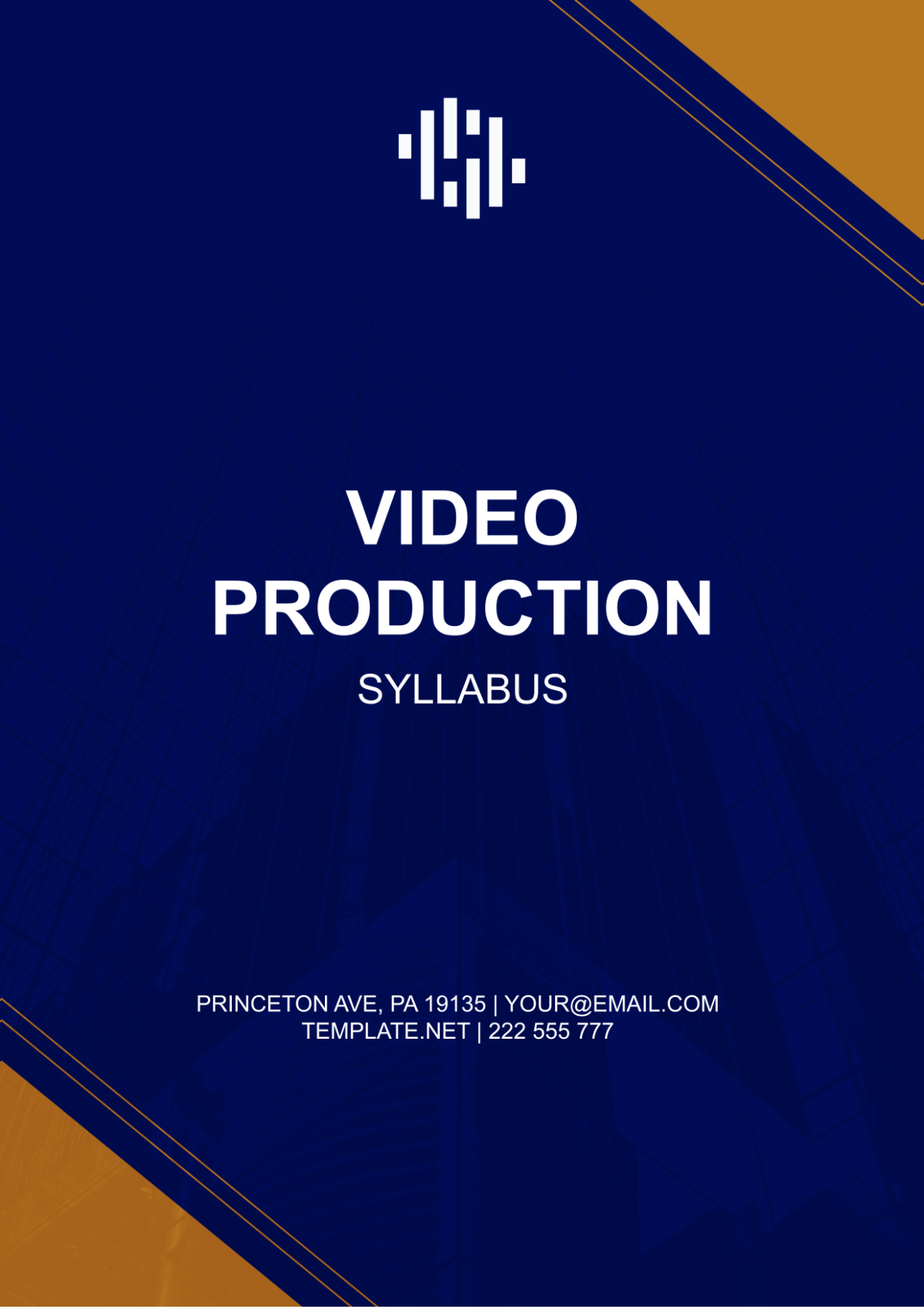 Video Production Syllabus Template
