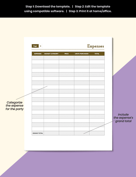 Printable Course Planner