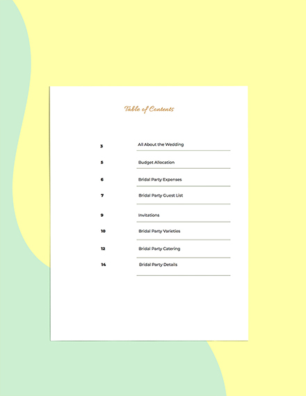 Bridal Party planner Download