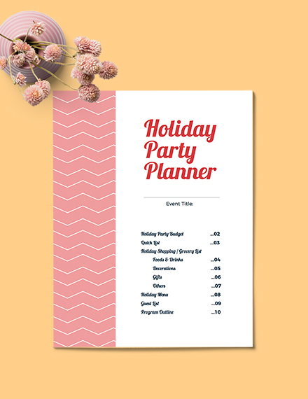 Holiday Party Planner Format