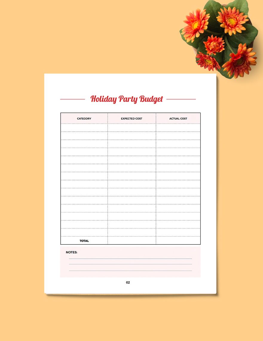 Holiday Party Budget Planner