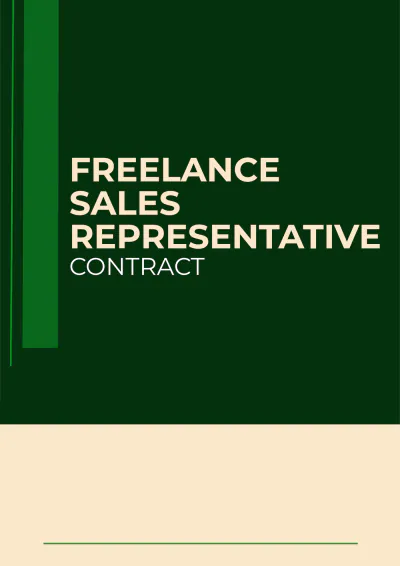 Free Freelance Sales Representative Contract Template to Edit Online