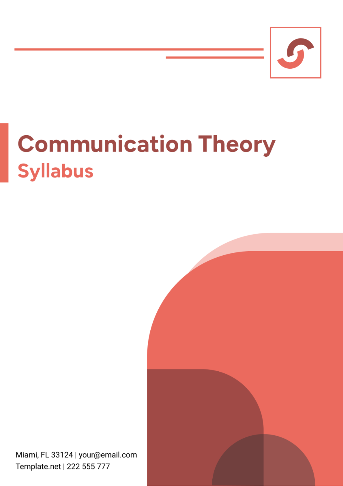 Free Communication Theory Syllabus Template