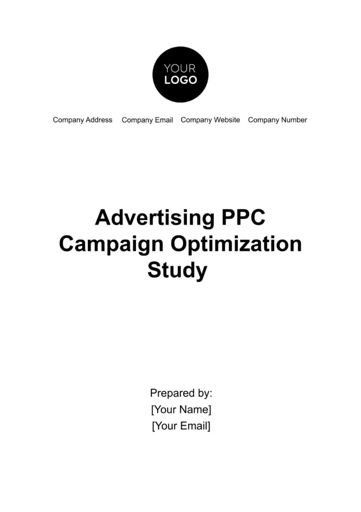 Advertising PPC Campaign Optimization Study Template