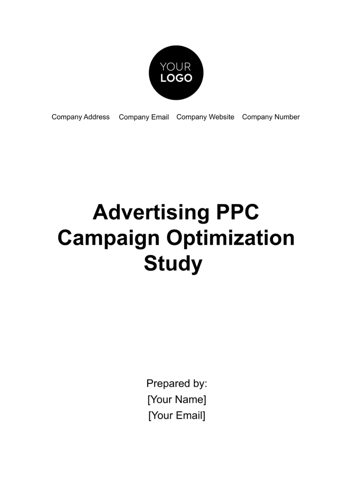 Advertising PPC Campaign Optimization Study Template - Edit Online & Download