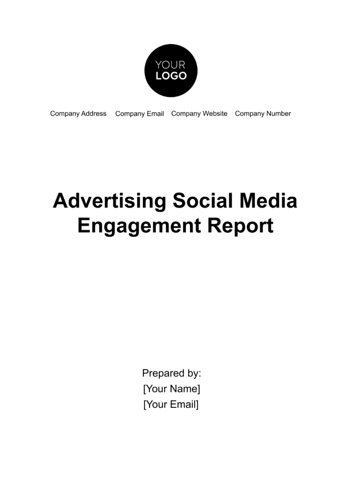 Free Advertising Social Media Engagement Report Template