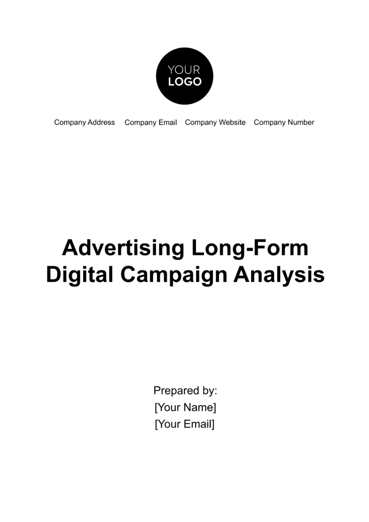 Advertising Long-Form Digital Campaign Analysis Template - Edit Online & Download