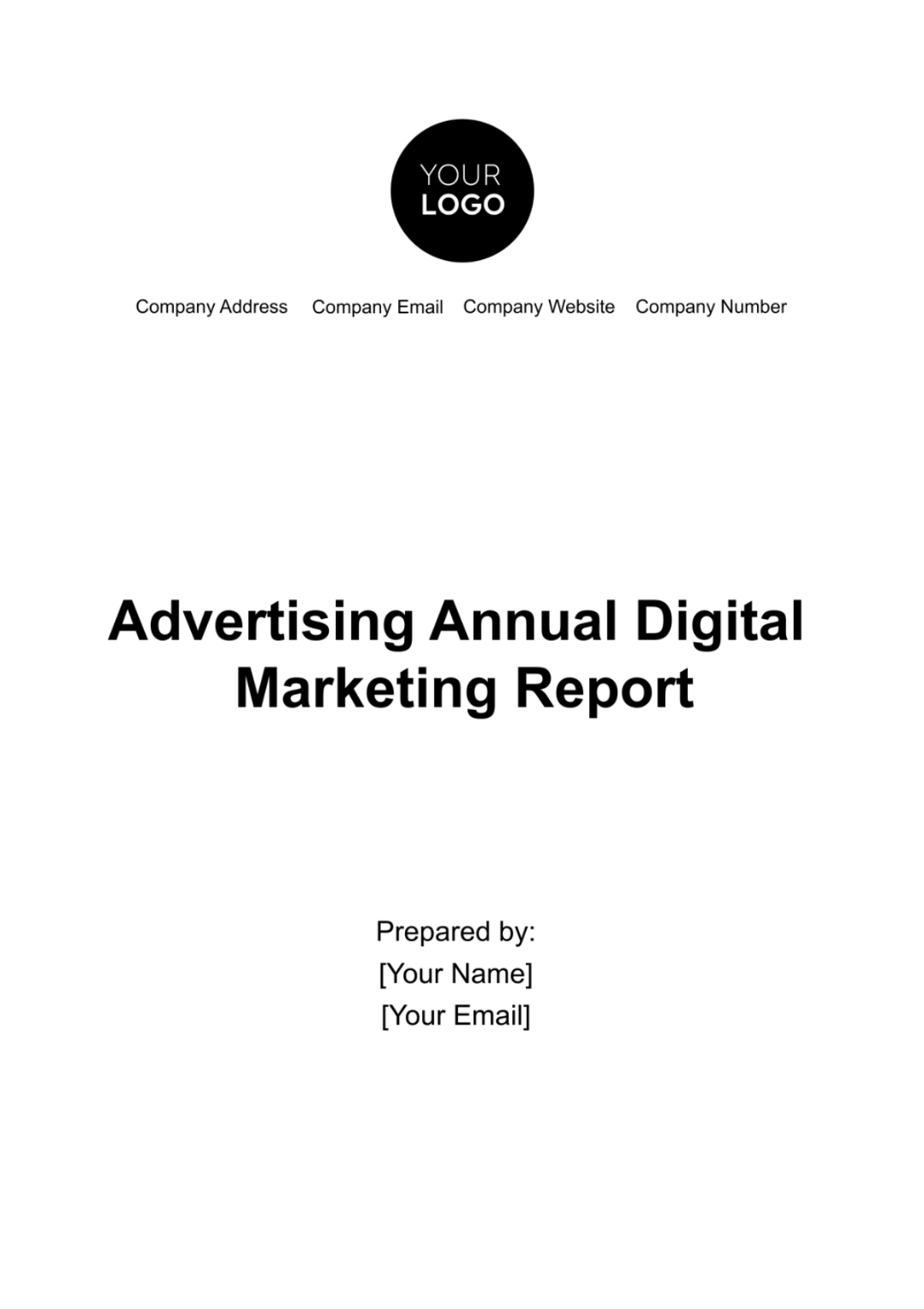 Advertising Annual Digital Marketing Report Template - Edit Online & Download