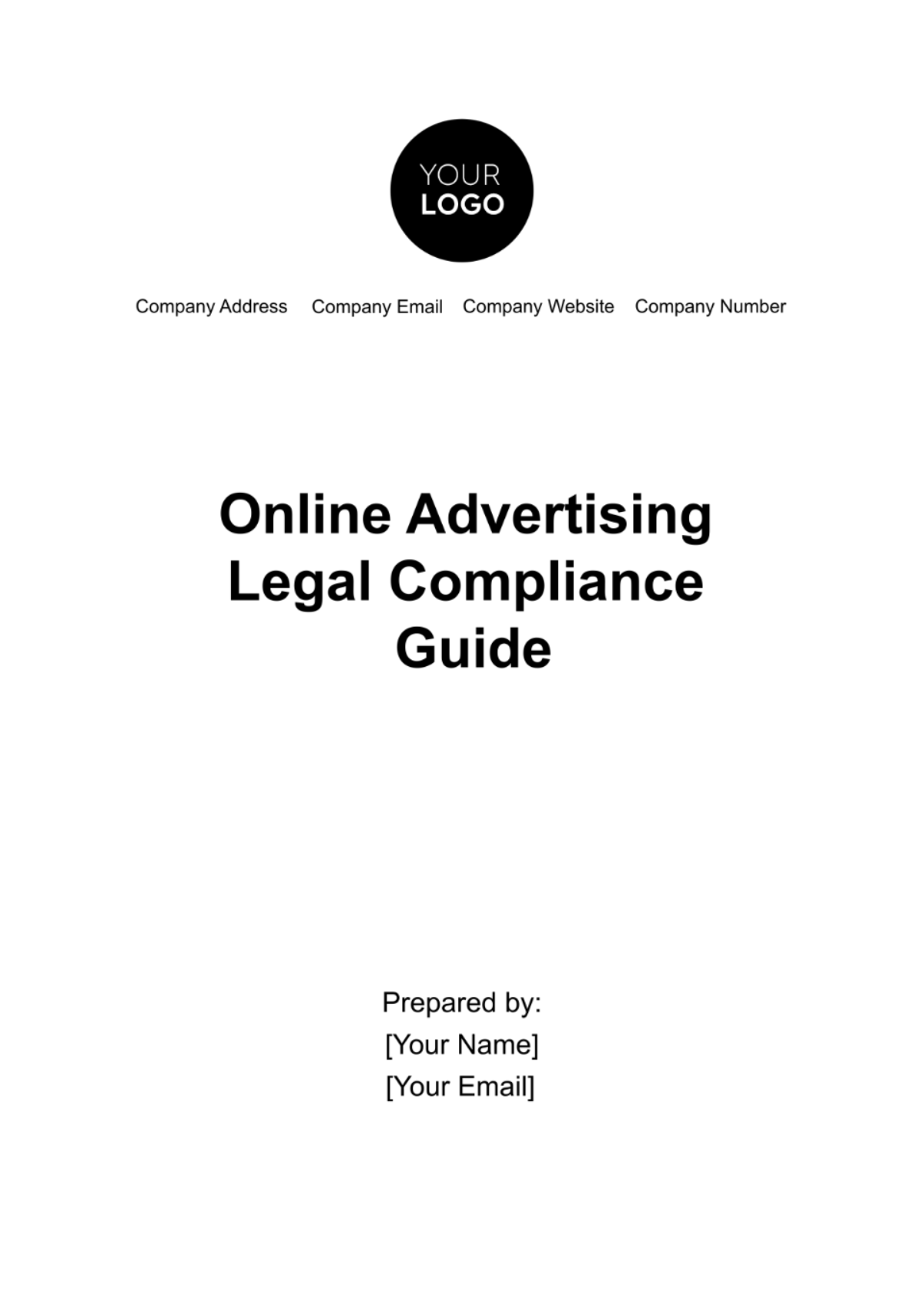 Free Online Advertising Legal Compliance Guide Template