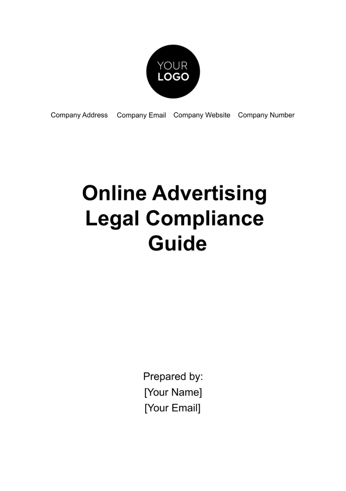 Online Advertising Legal Compliance Guide Template - Edit Online & Download