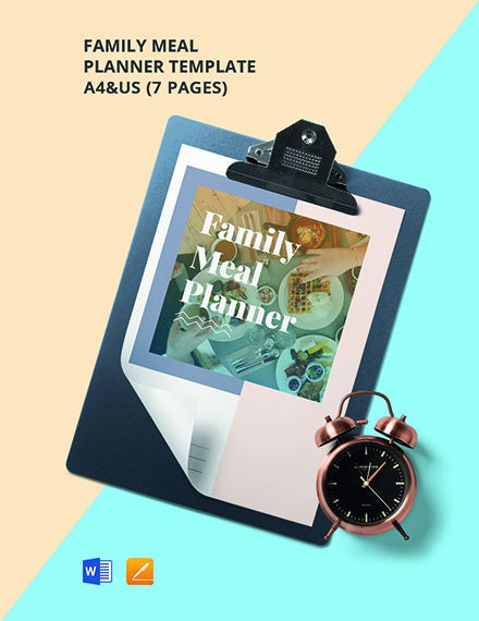 Meal Planner Template InDesign Template