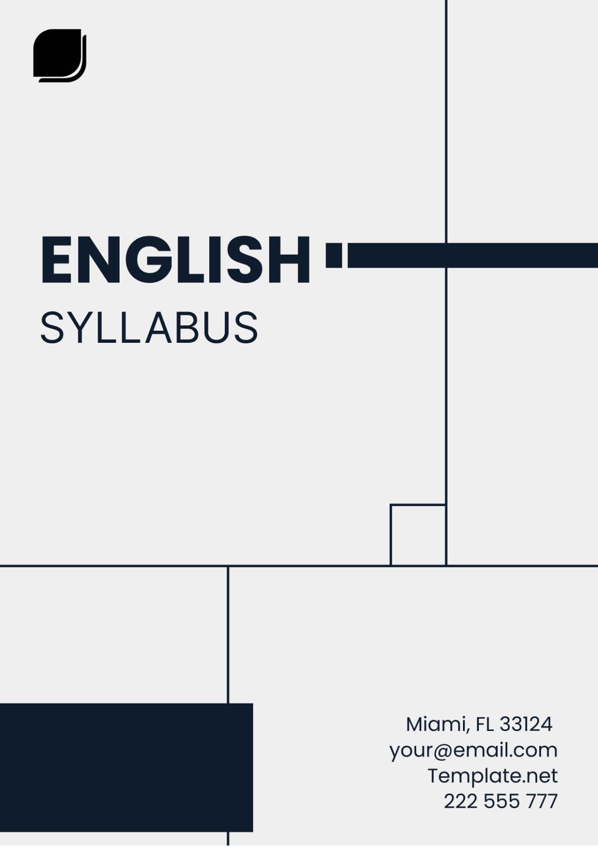 English Literature Syllabus Template