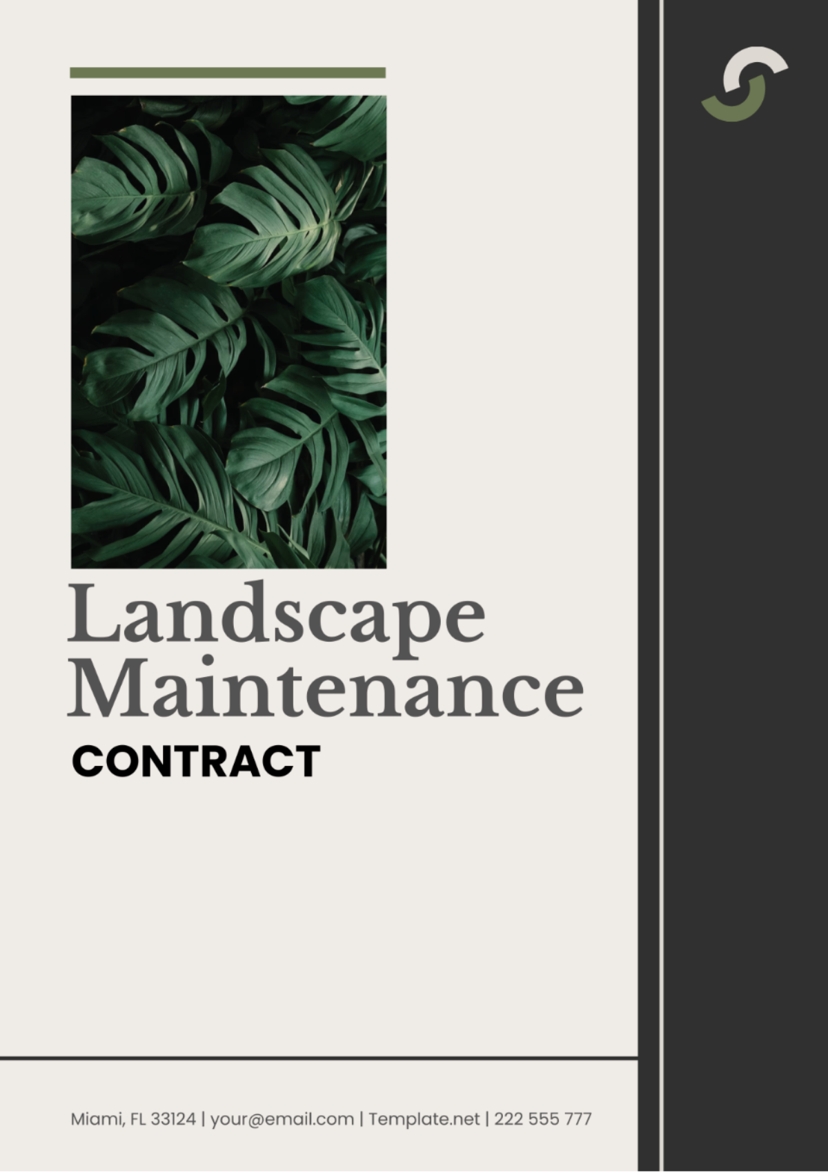 Landscape Maintenance Contract Template - Edit Online & Download