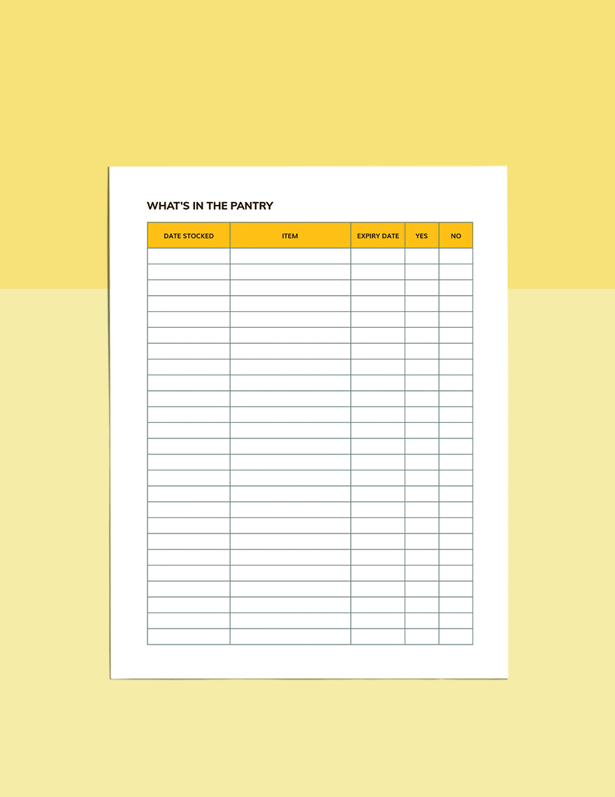 Lunch meal planner Template Format