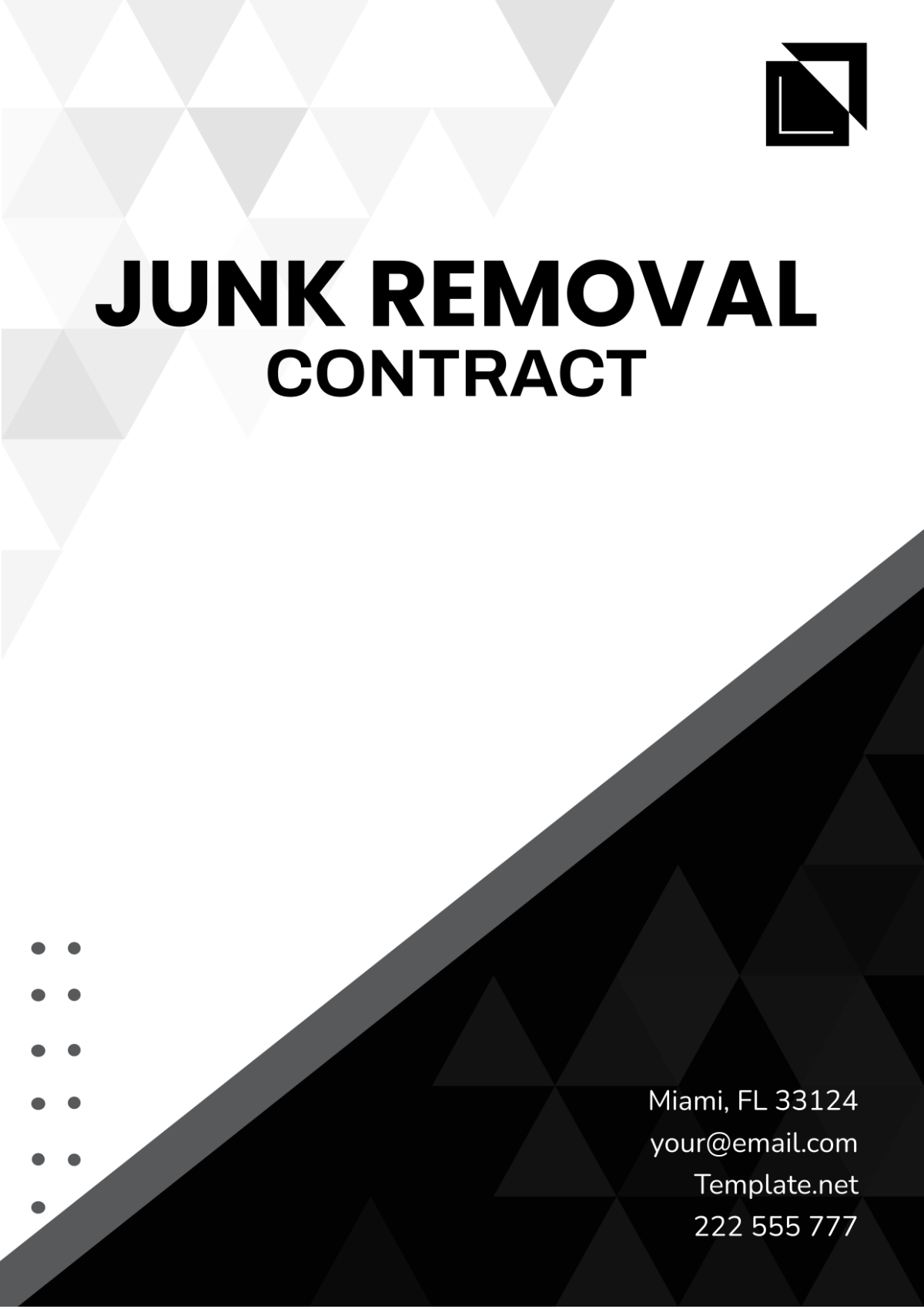 Junk Removal Contract Template - Edit Online & Download