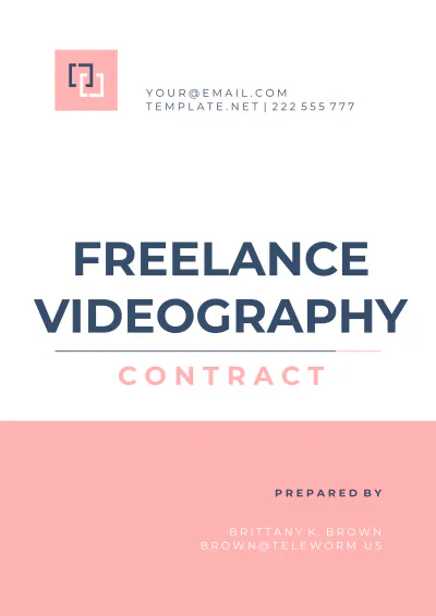 Free Freelance Videography Contract Template to Edit Online