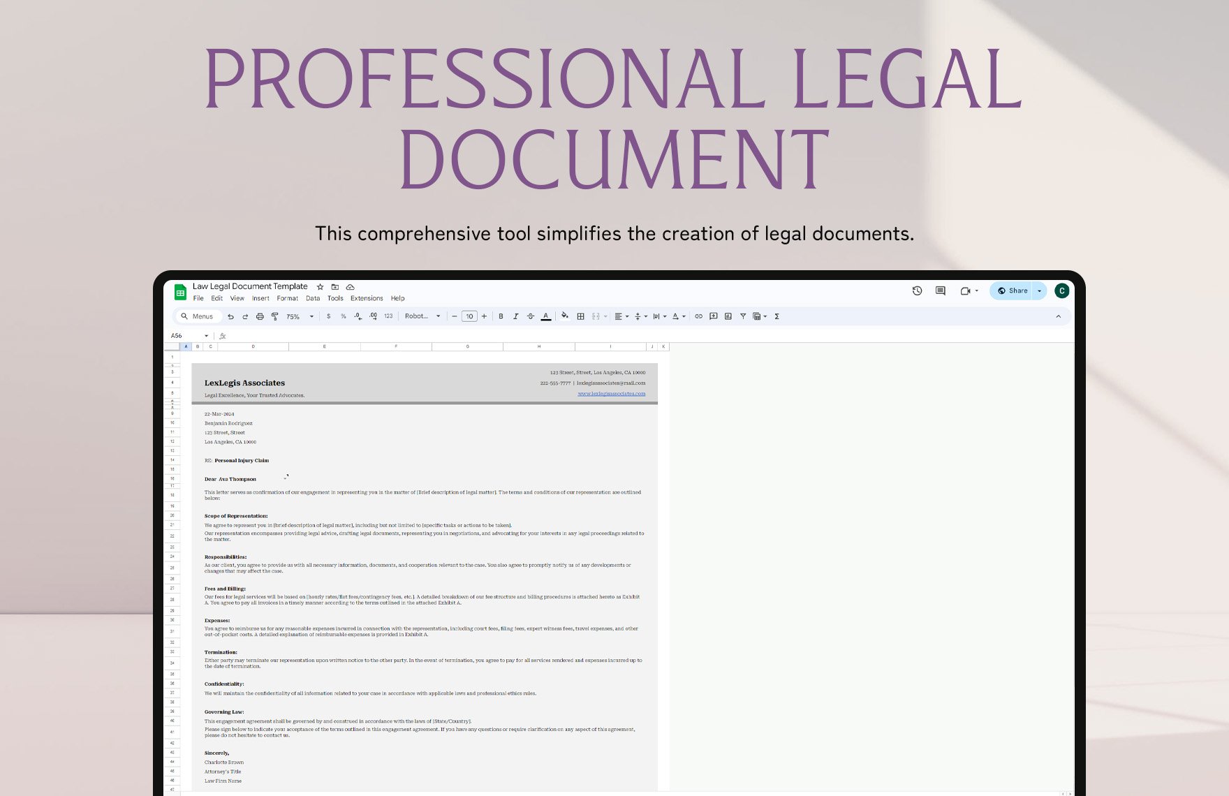 Law Legal Document Template