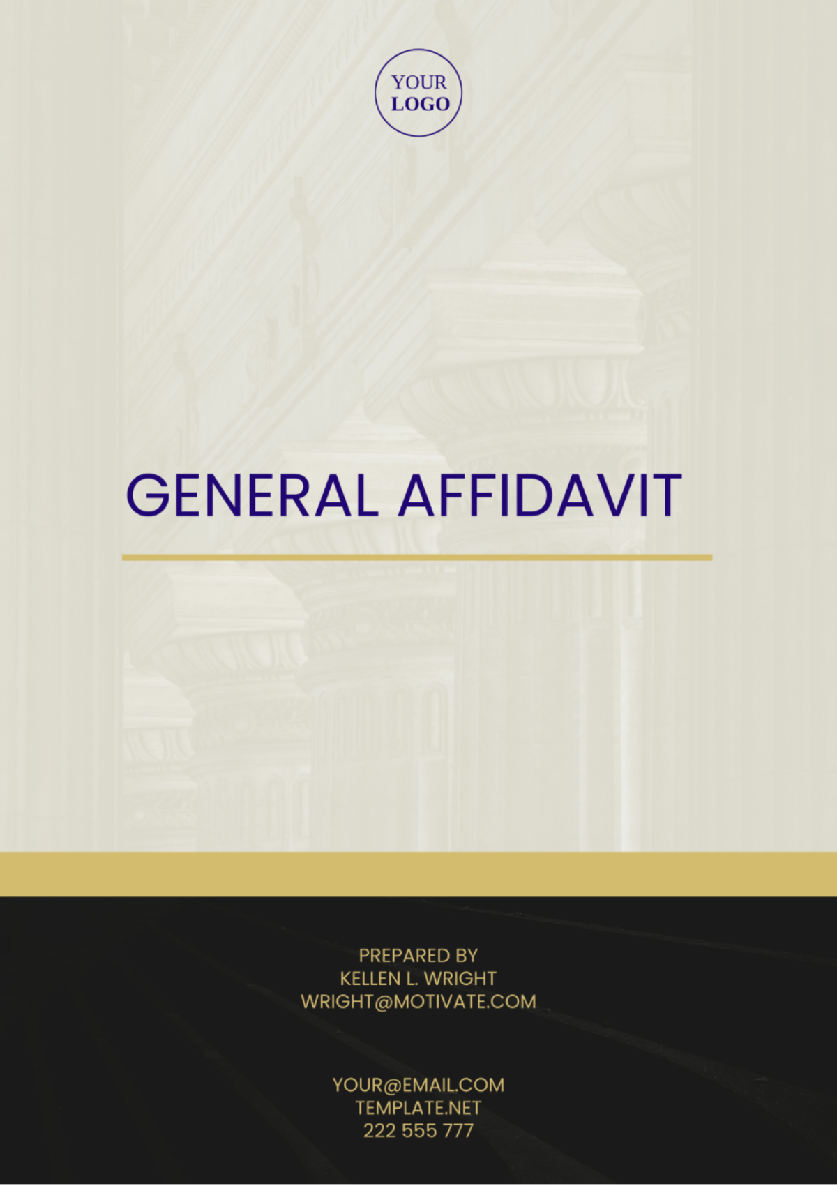 Delaware General Affidavit Template - Edit Online & Download