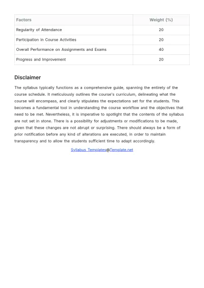 Free High School Band Syllabus Template to Edit Online