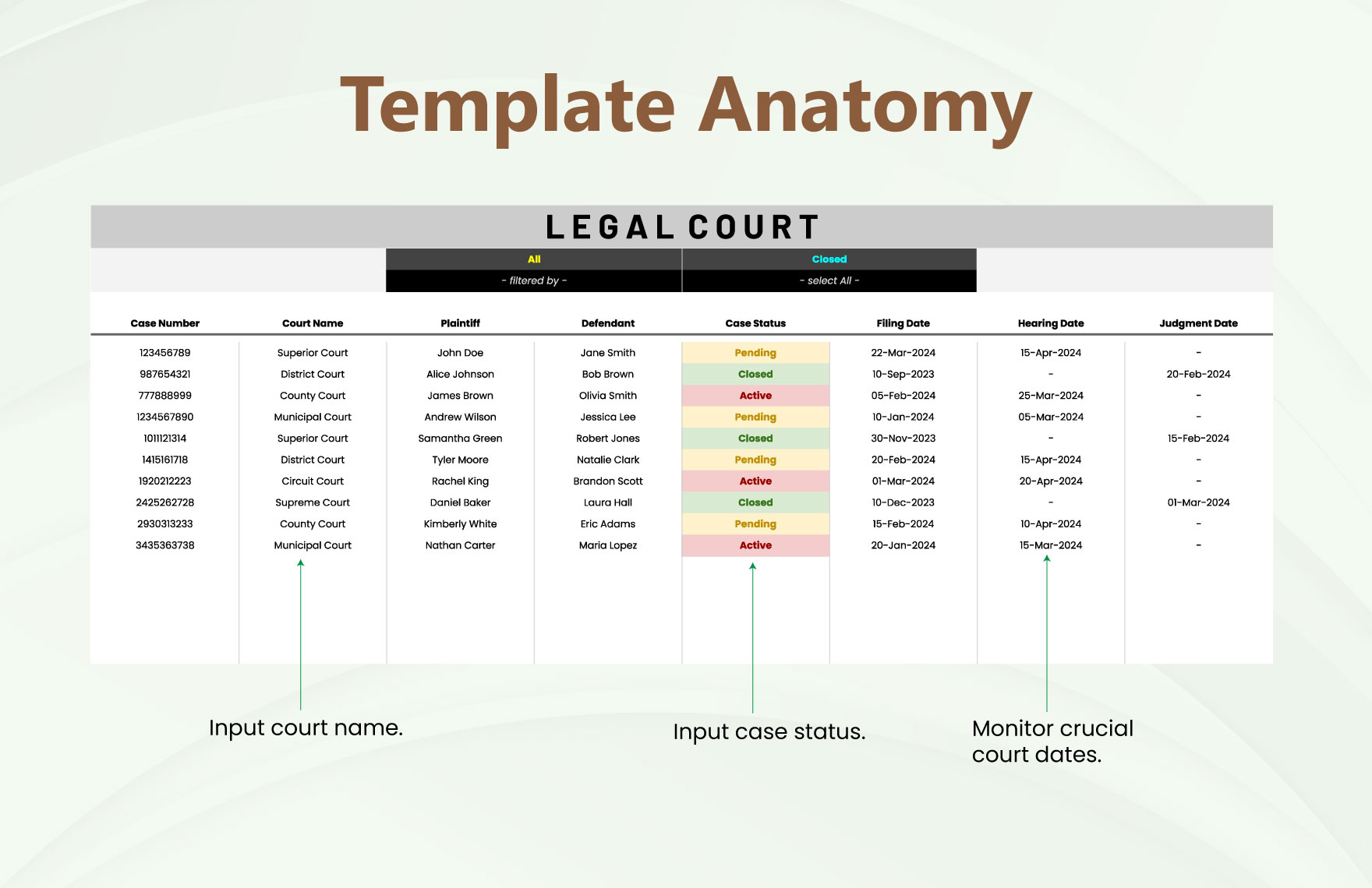Legal Court Template