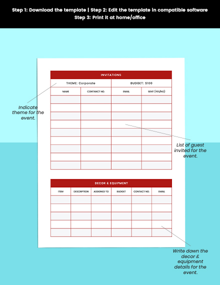 Free Simple Event Planner Template to Edit Online Free Simple Event Planner Template to Edit Online