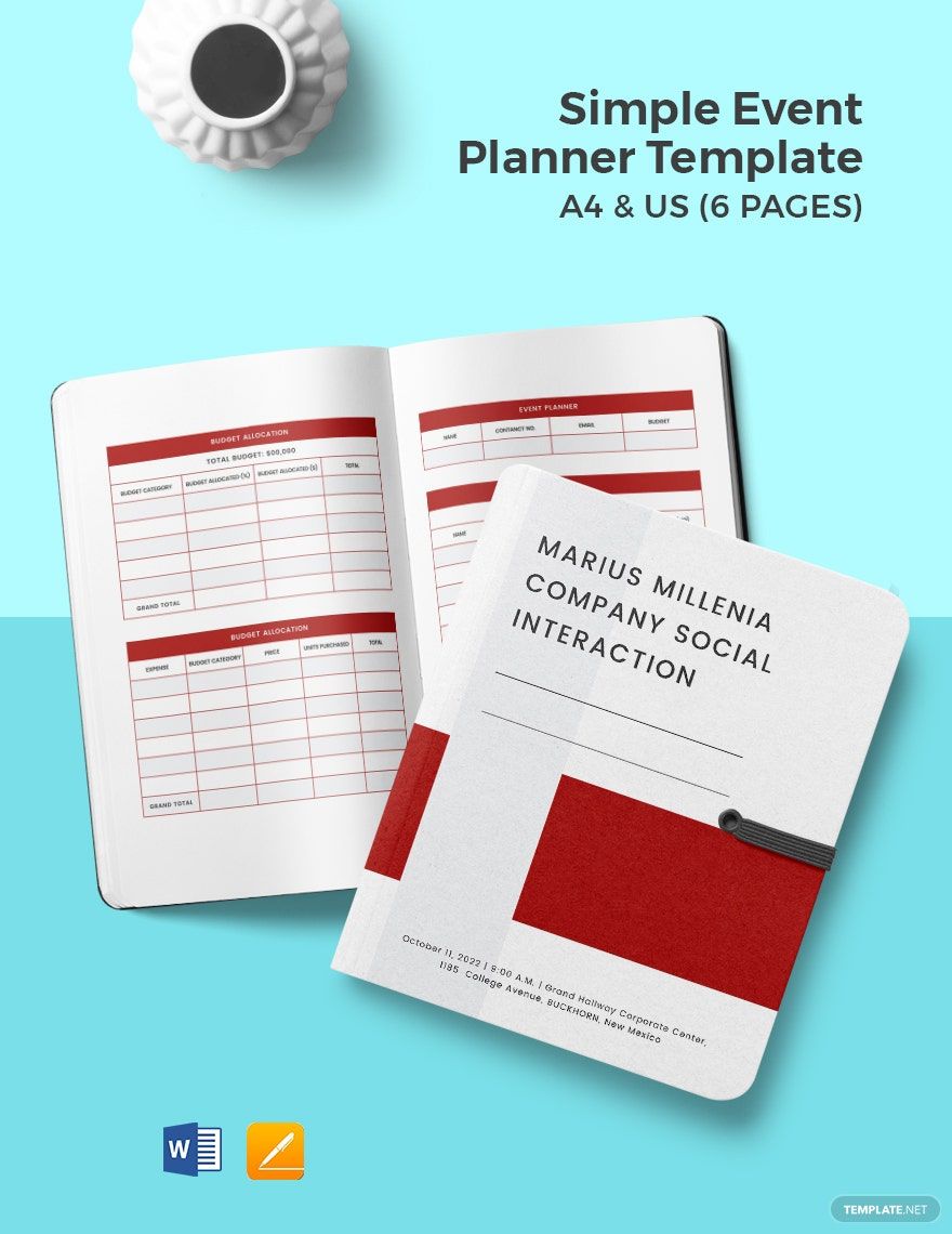 Simple Event Planner Template