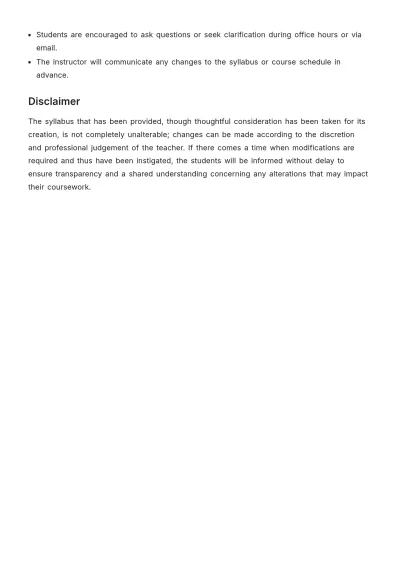 Free High School English Syllabus Template to Edit Online
