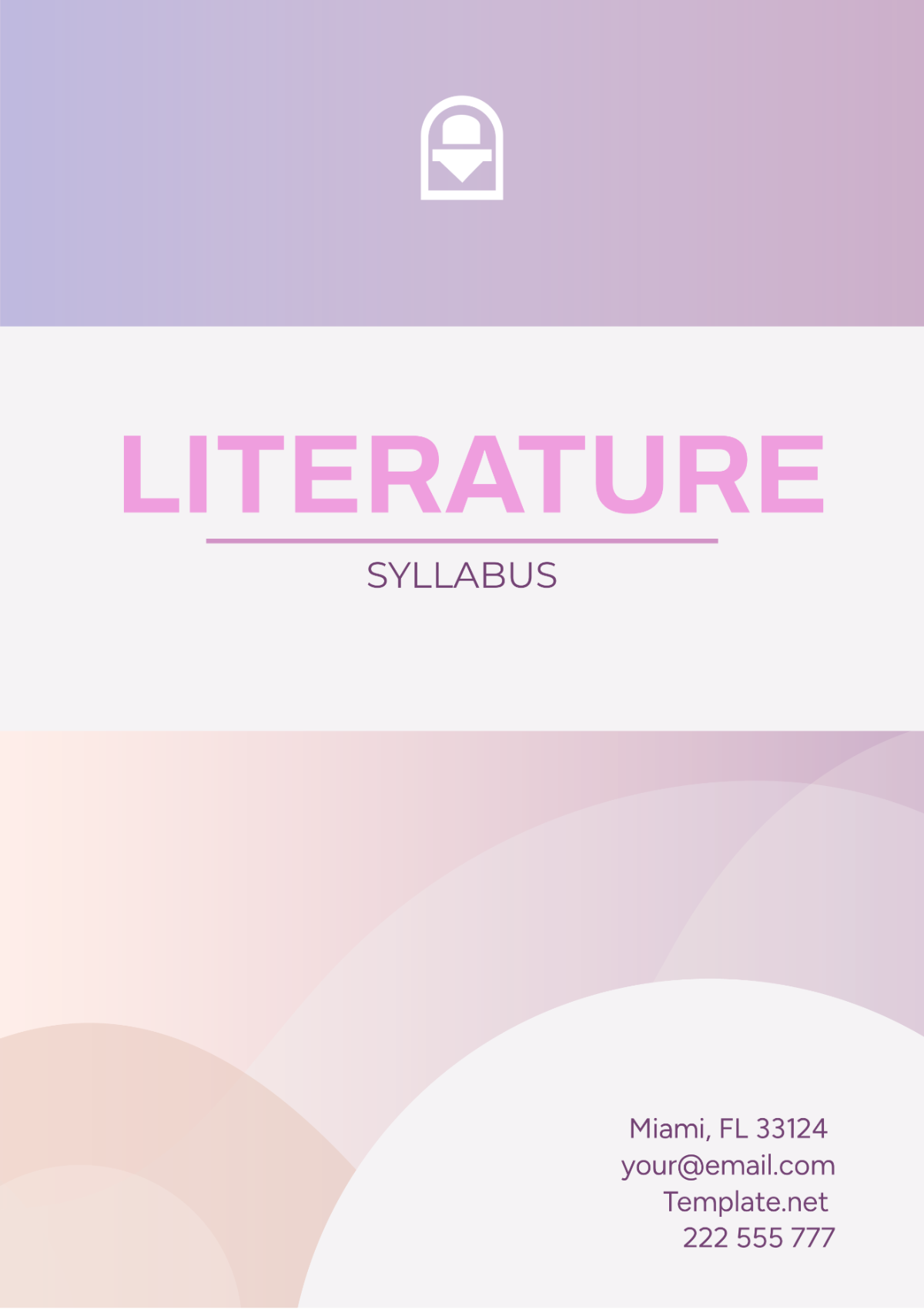 Literature Syllabus Template