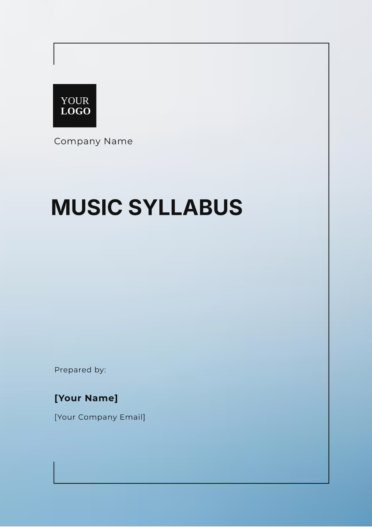 Music Course Syllabus Template - Edit Online & Download