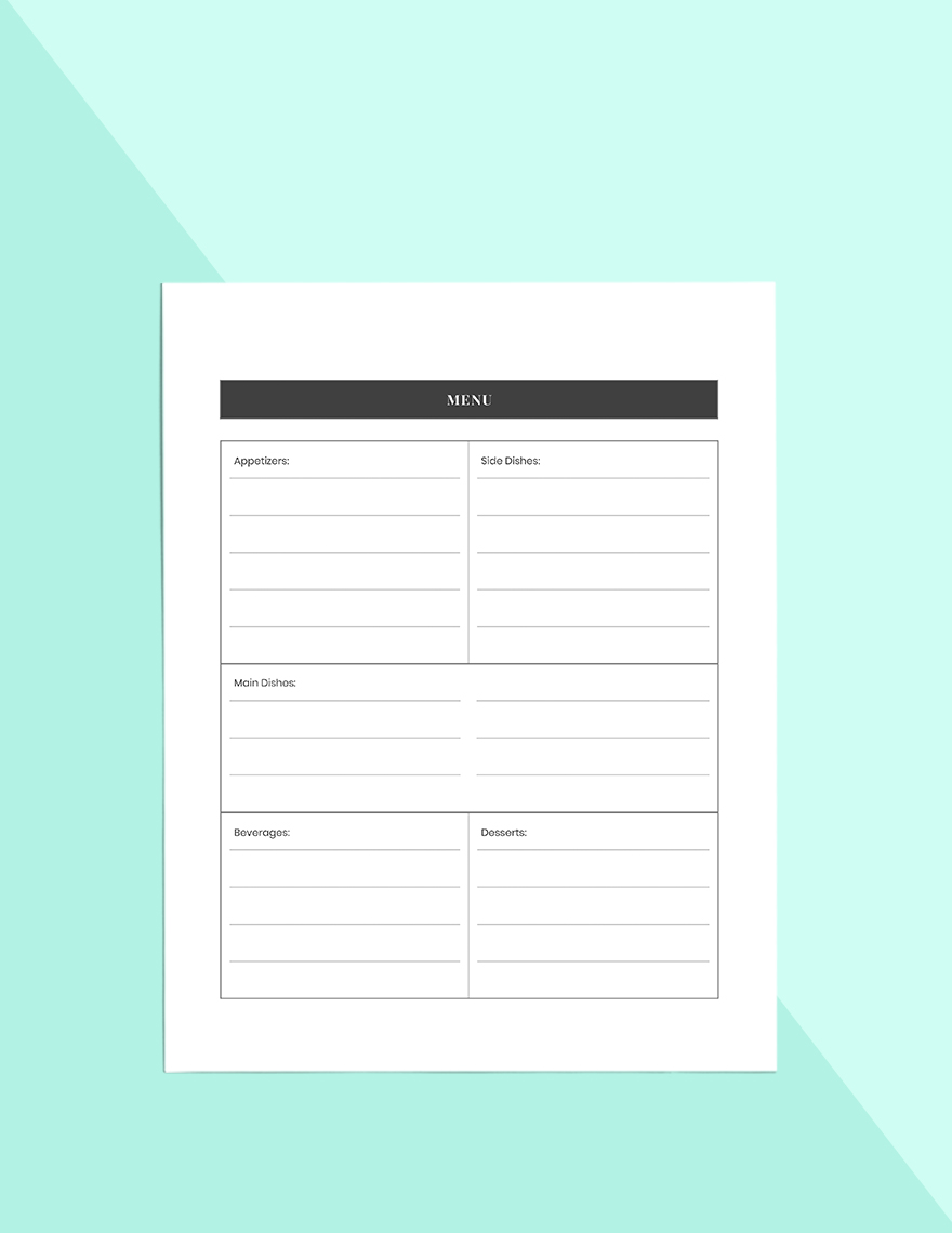 Gift Event Planner Template