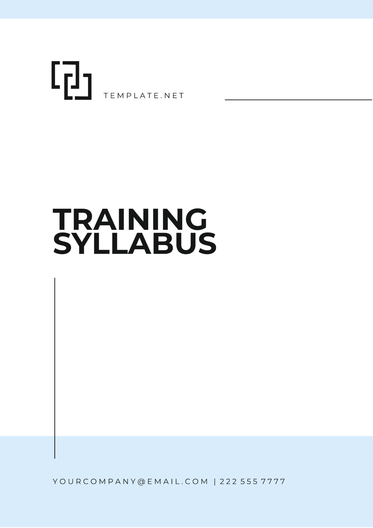 Training Program Syllabus Template