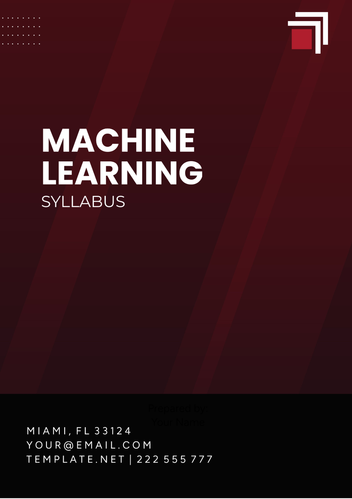 Machine Learning Syllabus Template