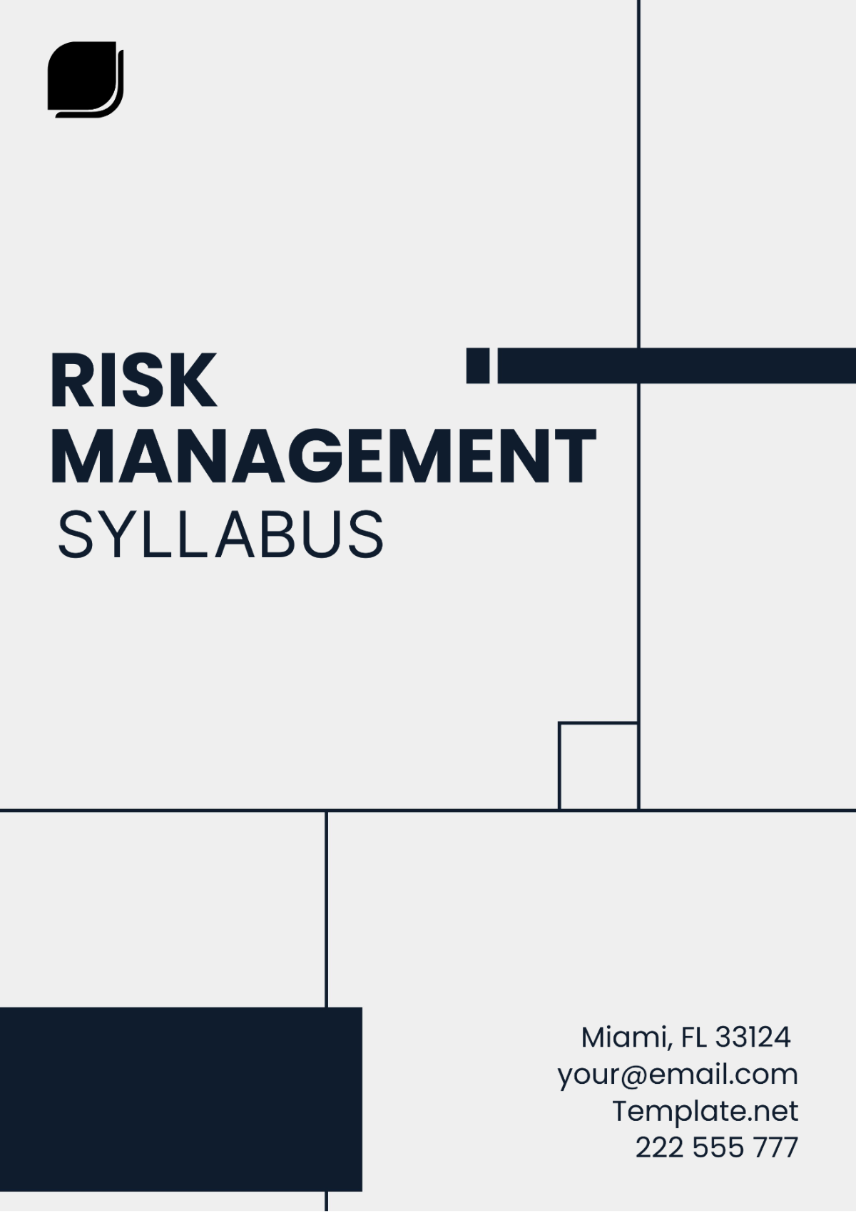 Risk Management Syllabus Template